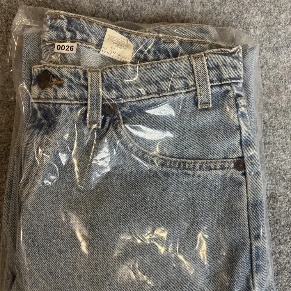 Levi Jeans 562 32x26 Boys Light Wash Y2K Denim Orange Tab‎